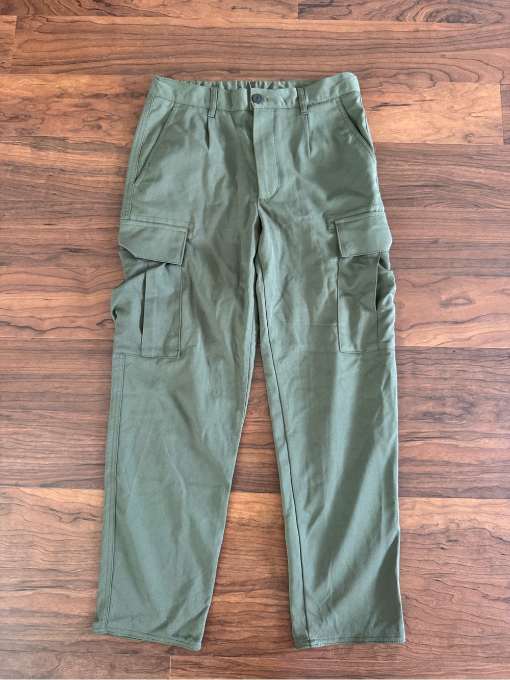 Zara Olive Utility Cargo Pants